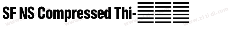 SF NS Compressed Thi字体转换